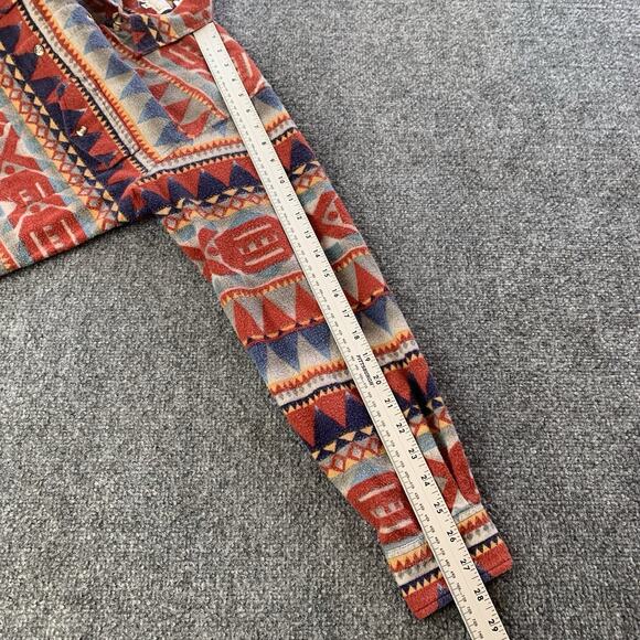 Vintage Express Rider Western Button Up Shirt Mens Medium Aztec Cowboy Rodeo - Picture 9 of 11